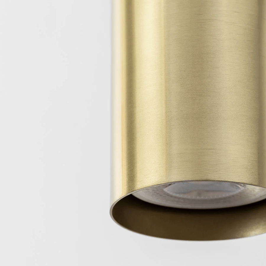 METAL TUBE BATON PENDANT LIGHT LONG BRASS TUBE PENDANT - DYKE & DEAN