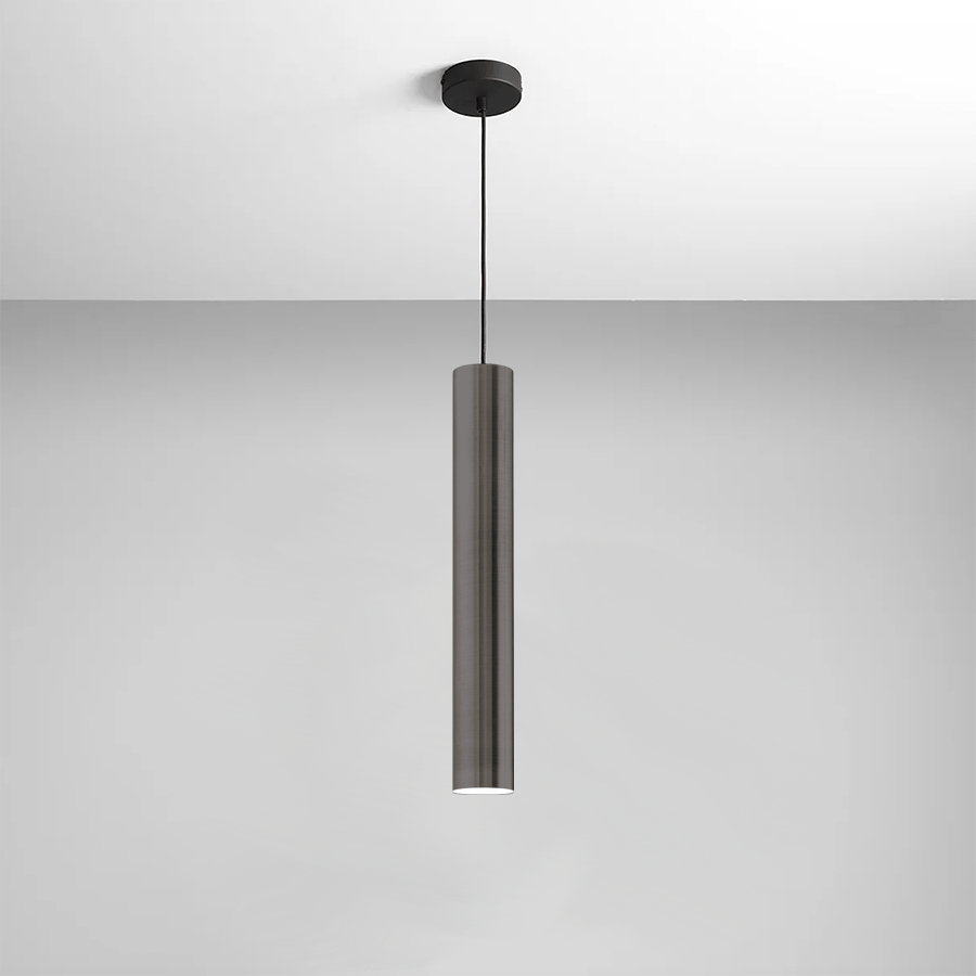 METAL TUBE BATON PENDANT LIGHT LONG GUN METAL TUBE PENDANT - DYKE & DEAN