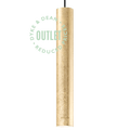 METAL TUBE BATON PENDANT SATIN BRASS OUTLET - DYKE & DEAN
