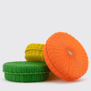 MEXICAN GREEN TORTILLA BASKET - DYKE & DEAN