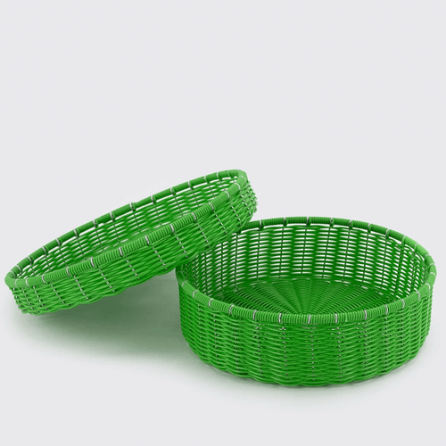 MEXICAN GREEN TORTILLA BASKET - DYKE & DEAN