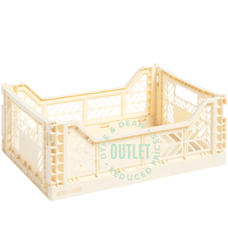 MIDI STACKING CRATE CREAM OUTLET - DYKE & DEAN