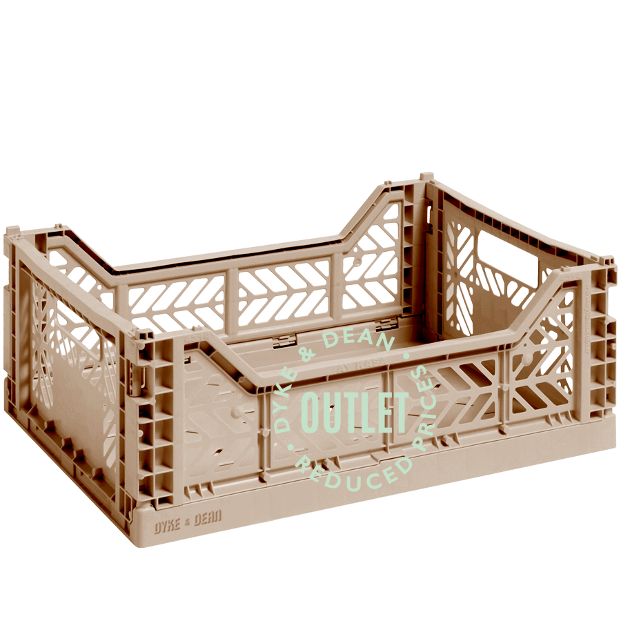 MIDI STACKING CRATE TAUPE OUTLET - DYKE & DEAN