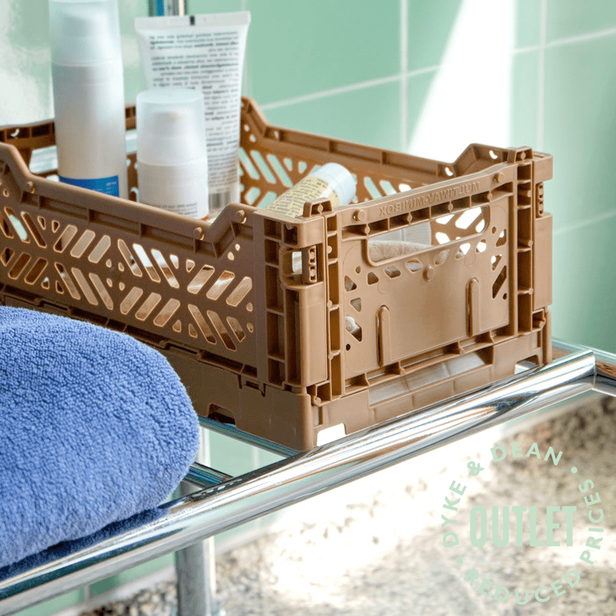 MIDI STACKING CRATE TAUPE OUTLET - DYKE & DEAN
