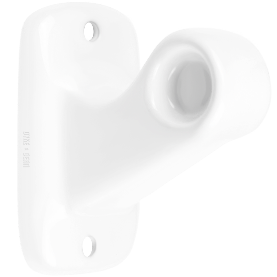 MODERN PORCELAIN TOWEL BAR SET WHITE - DYKE & DEAN