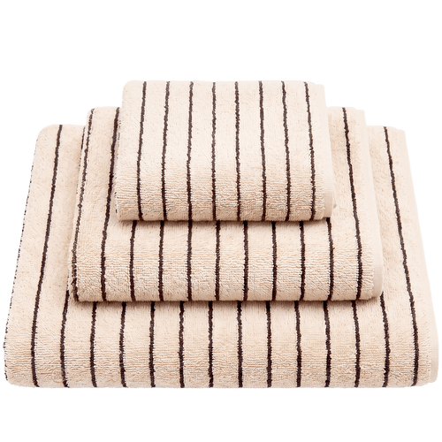 NARAM BATH TOWELS CREAM & INK - DYKE & DEAN