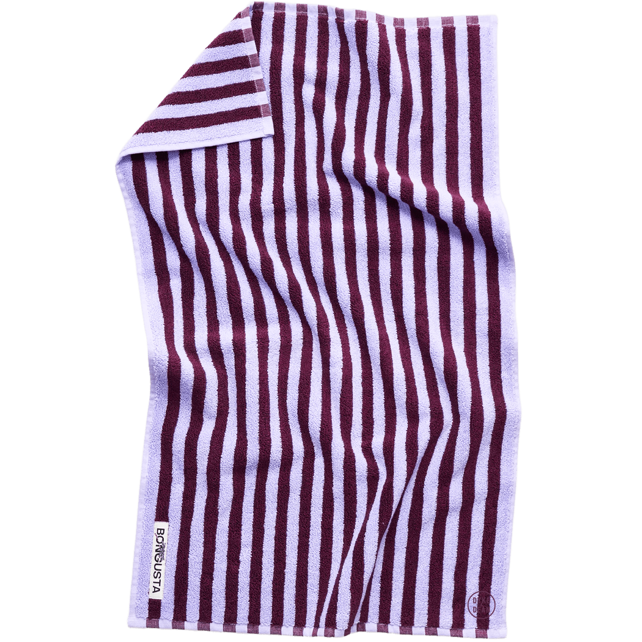 NARAM BATH TOWELS WINE & LAVENDER BLUE - DYKE & DEAN