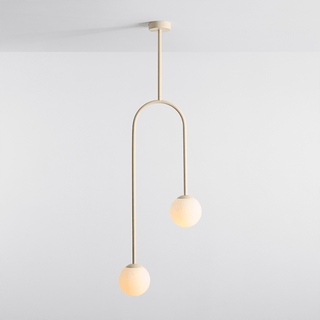 NAVE 2 GLOBE FIXED CEILING LIGHT CREAM - DYKE & DEAN