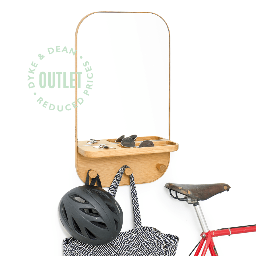 OAK SILENT BUTLER MIRROR OUTLET - DYKE & DEAN