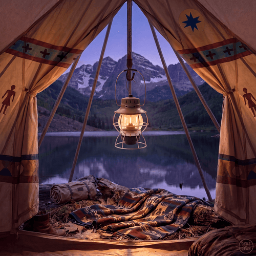 OLIVE RAILROAD LANTERN - DYKE & DEAN