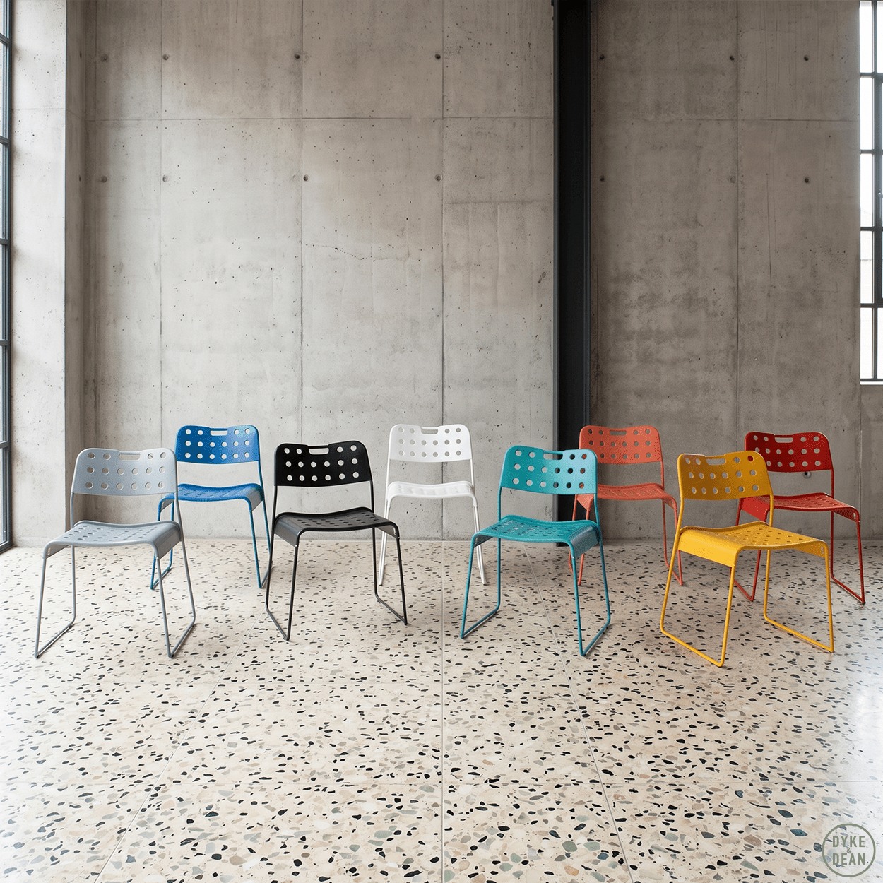 OMKSTAK. 1965 CHAIR TRAFFIC RED - DYKE & DEAN