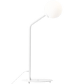 OPAL GLASS ARM GLOBE TABLE LIGHT WHITE - DYKE & DEAN