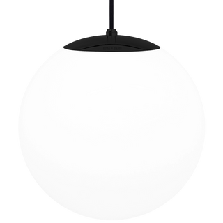 OPAL GLOBE PENDANT BLACK 400mm - DYKE & DEAN