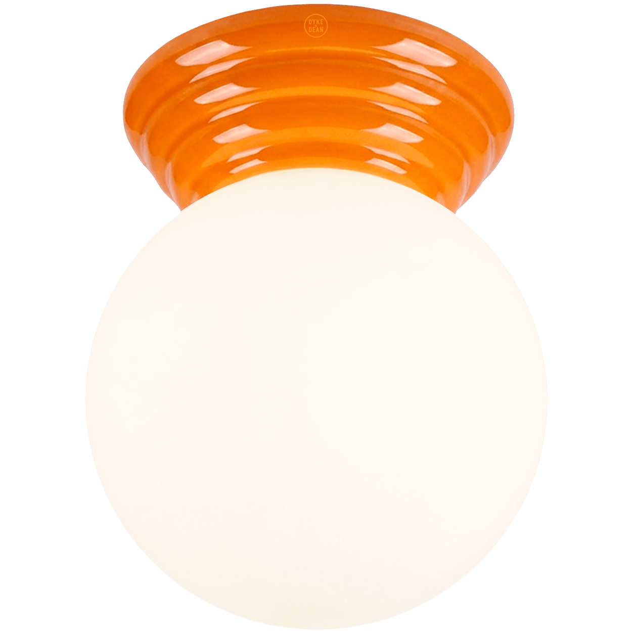 ORANGE CERAMIC SCONCE WATERPROOF OPAL GLOBE CEILING LIGHT - DYKE & DEAN