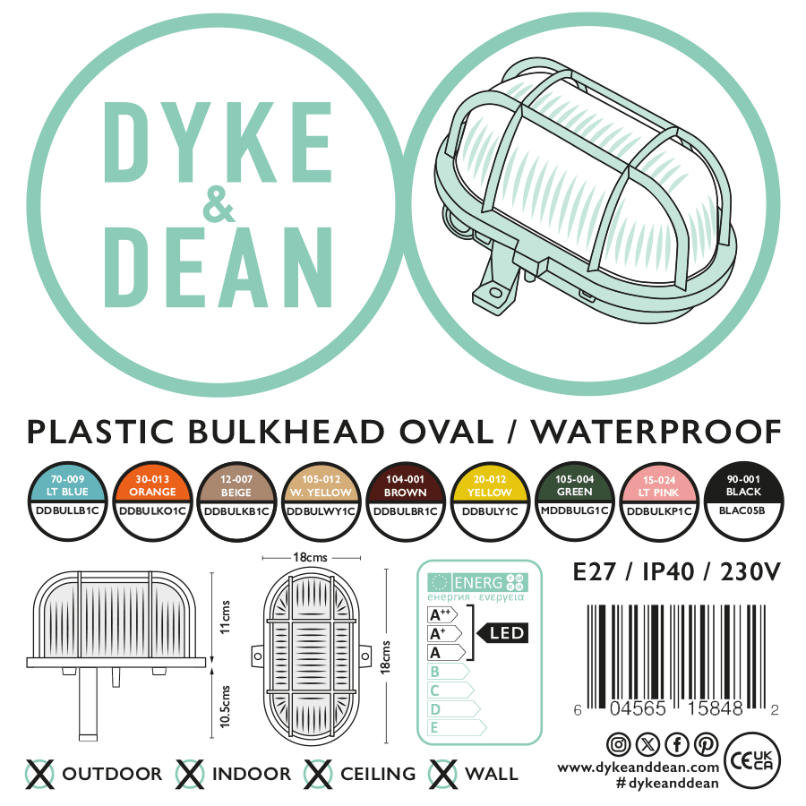 ORANGE OVAL BULKHEAD - DYKE & DEAN