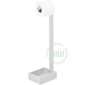 OYSTER GREY FREESTANDING TOILET ROLL HOLDER OUTLET - DYKE & DEAN