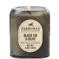 PADDYWAX VISTA BLACK GLASS CANDLE BLACK FIG & OLIVE - DYKE & DEAN