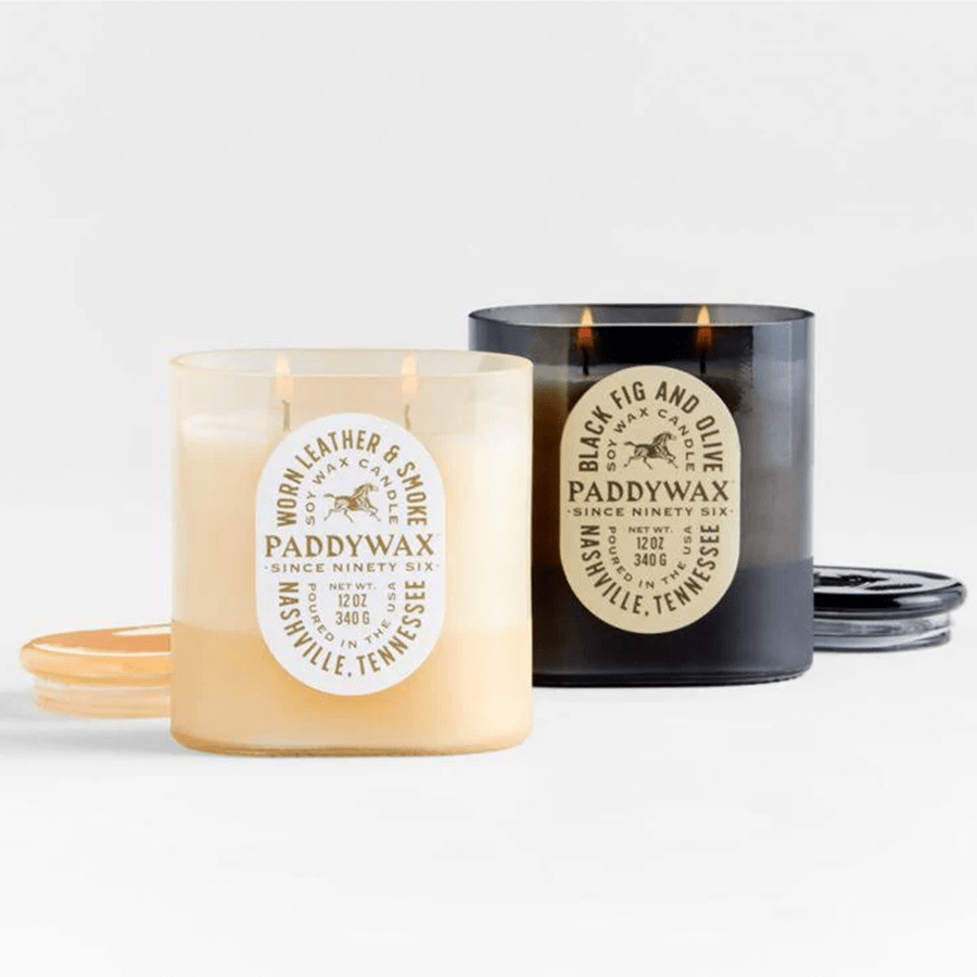 PADDYWAX VISTA LARGE BLACK GLASS CANDLE BLACK FIG & OLIVE - DYKE & DEAN