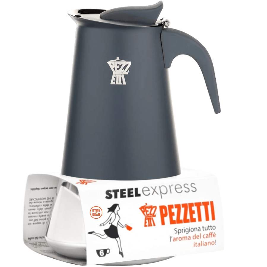 PEZZETTI 2 CUP COFFEE MAKER INDUCTION HOB ASH GREY - DYKE & DEAN