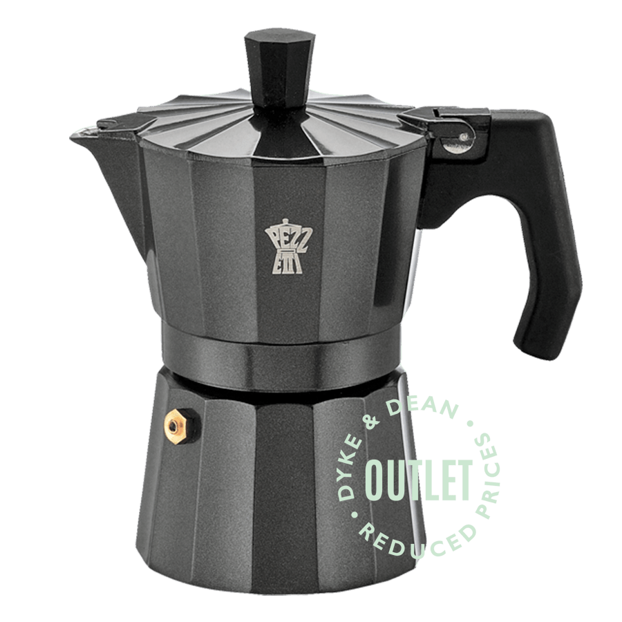 PEZZETTI ESPRESSO COFFEE MAKER 3 CUP BLACK OUTLET - DYKE & DEAN