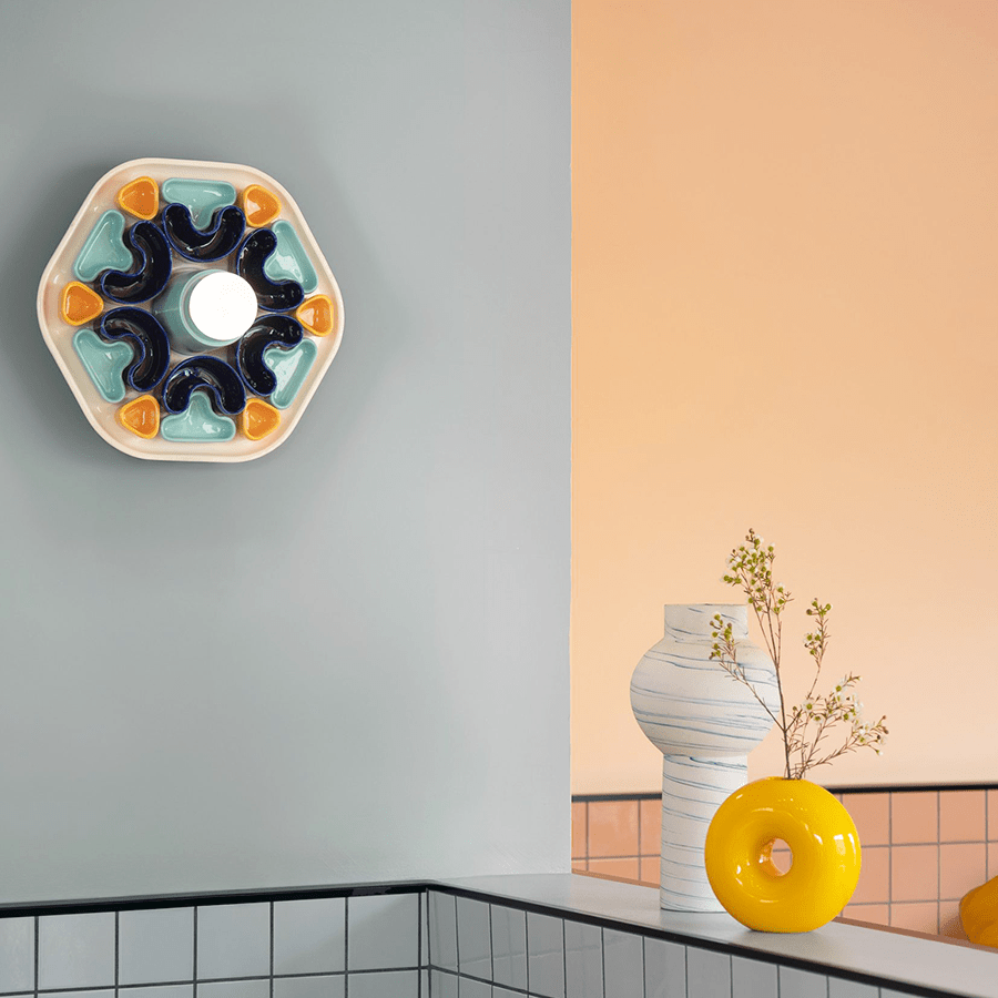 PHYTIA CERAMIC SCONCE WALL LIGHT - DYKE & DEAN