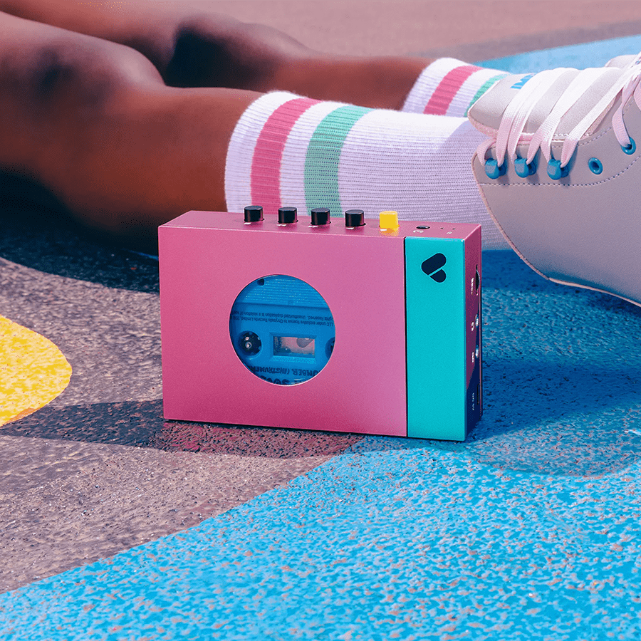 PINK CASSETTE PLAYER - EDITH - DYKE & DEAN