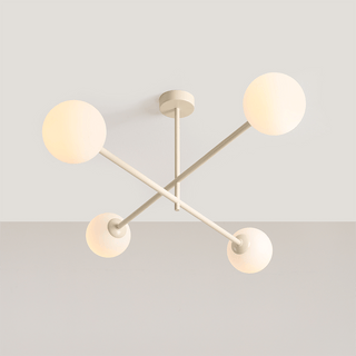 PLANFON NOWY FIXED PENDANT CREAM 4 LIGHT - DYKE & DEAN
