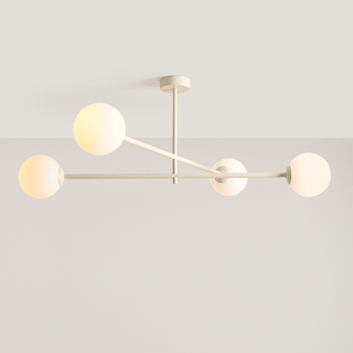 PLANFON NOWY FIXED PENDANT CREAM 4 LIGHT - DYKE & DEAN