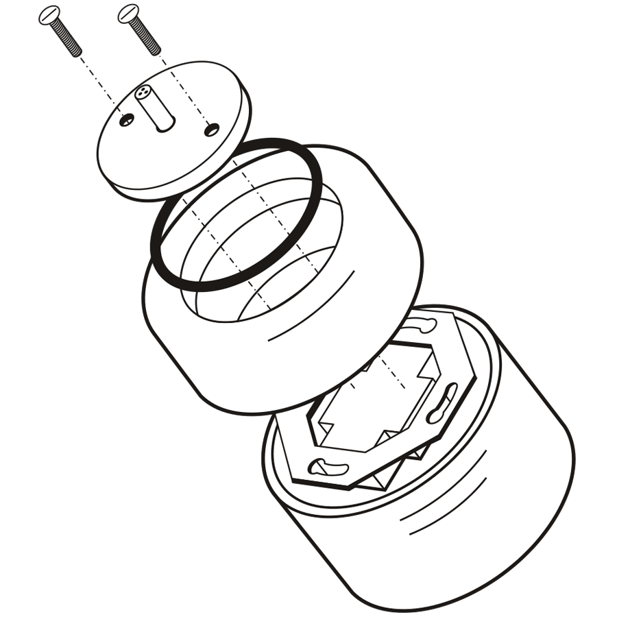 PORCELAIN KATY PATY COLONA ROUND SURFACE MOUNTED CABLE GLAND SOCKET AZURE - DYKE & DEAN