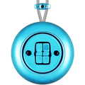 PORCELAIN KATY PATY COLONA ROUND SURFACE MOUNTED DOUBLE TOGGLE BUTTON SWITCH SKY BLUE - DYKE & DEAN