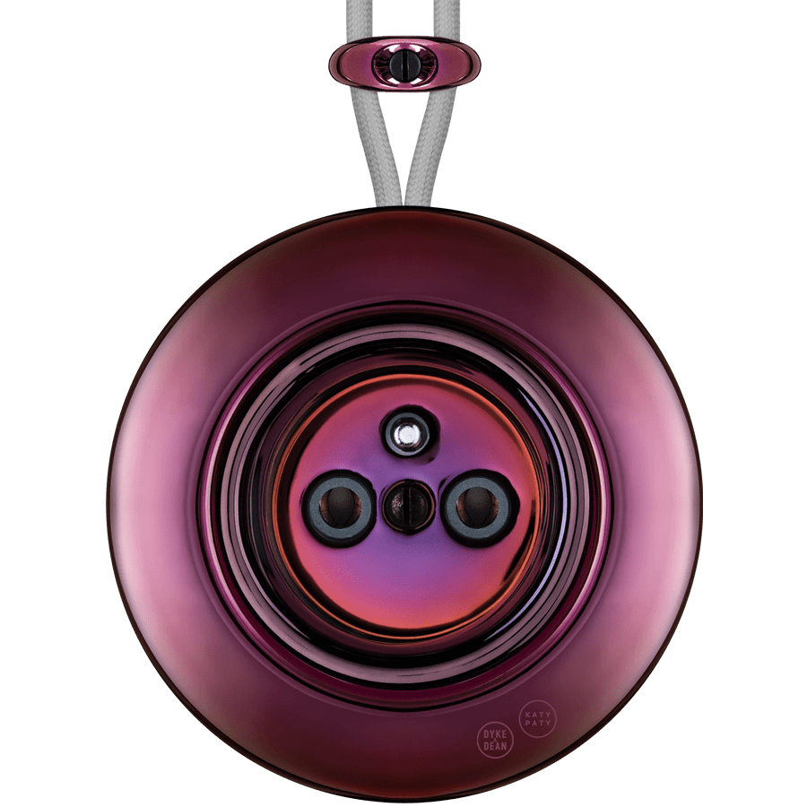 PORCELAIN KATY PATY COLONA ROUND SURFACE MOUNTED EURO SOCKET PURPLE - DYKE & DEAN