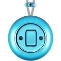 PORCELAIN KATY PATY COLONA ROUND SURFACE MOUNTED FAT BUTTON SWITCH SKY BLUE - DYKE & DEAN