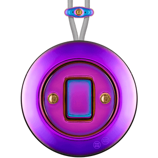 PORCELAIN KATY PATY COLONA ROUND SURFACE MOUNTED FAT BUTTON SWITCH VIOLEDO - DYKE & DEAN