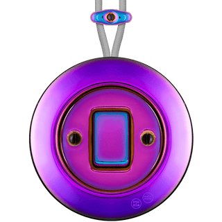 PORCELAIN KATY PATY COLONA ROUND SURFACE MOUNTED FAT BUTTON SWITCH VIOLEDO - DYKE & DEAN