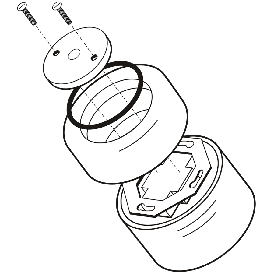 PORCELAIN KATY PATY COLONA ROUND SURFACE MOUNTED JUNCTION BOX CONCHA - DYKE & DEAN