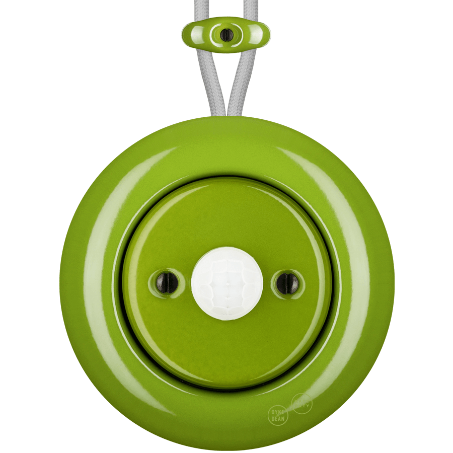 PORCELAIN KATY PATY COLONA ROUND SURFACE MOUNTED MOTION SENSOR GREEN - DYKE & DEAN