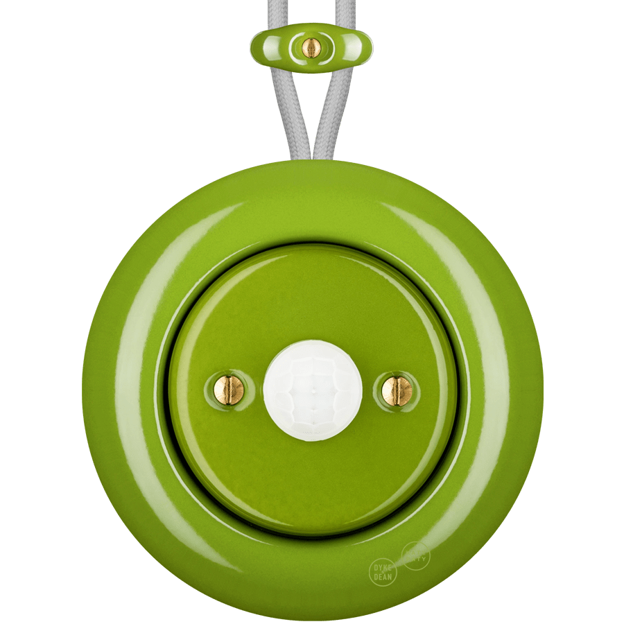 PORCELAIN KATY PATY COLONA ROUND SURFACE MOUNTED MOTION SENSOR GREEN - DYKE & DEAN