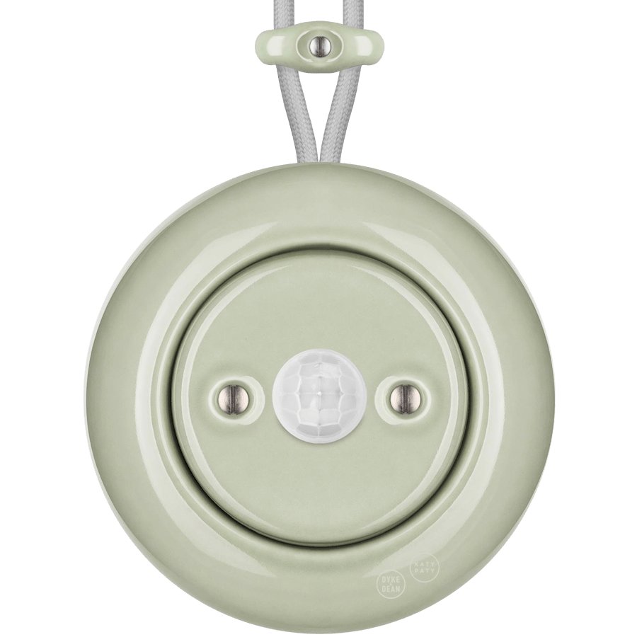 PORCELAIN KATY PATY COLONA ROUND SURFACE MOUNTED MOTION SENSOR GREY GREEN - DYKE & DEAN
