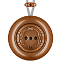 PORCELAIN KATY PATY COLONA ROUND SURFACE MOUNTED SCHUKO SOCKET COPPER - DYKE & DEAN
