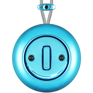PORCELAIN KATY PATY COLONA ROUND SURFACE MOUNTED SLIM BUTTON SWITCH SKY BLUE - DYKE & DEAN
