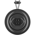 PORCELAIN KATY PATY COLONA ROUND SURFACE MOUNTED SWISS SOCKET DARK GREY - DYKE & DEAN