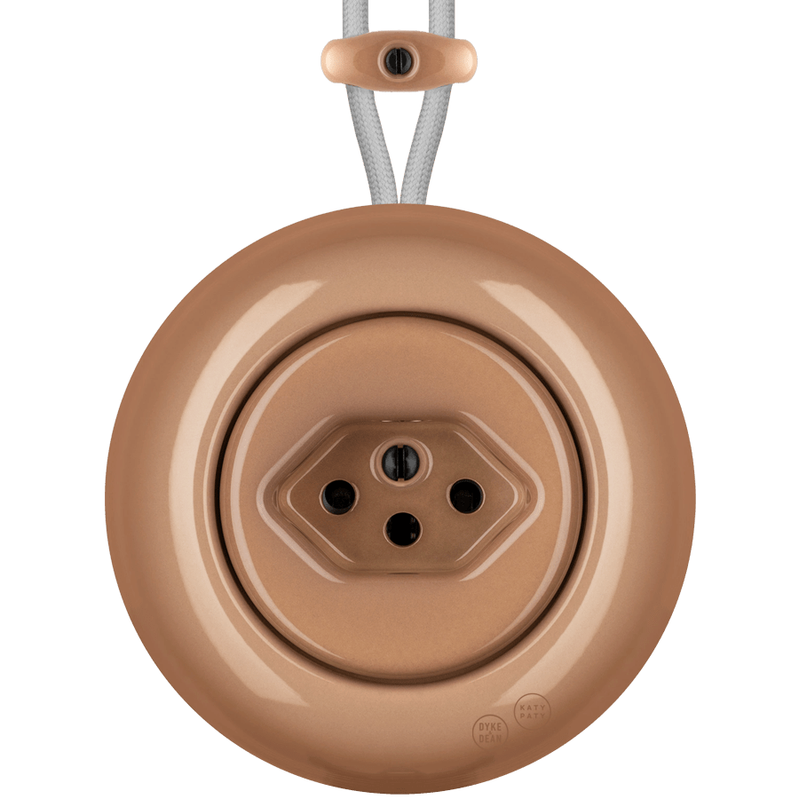 PORCELAIN KATY PATY COLONA ROUND SURFACE MOUNTED SWISS SOCKET DERMA - DYKE & DEAN