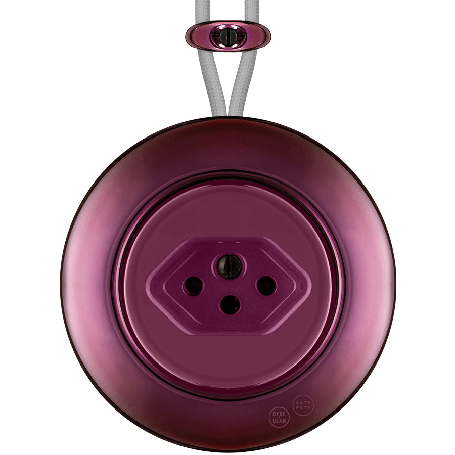 PORCELAIN KATY PATY COLONA ROUND SURFACE MOUNTED SWISS SOCKET PURPLE - DYKE & DEAN