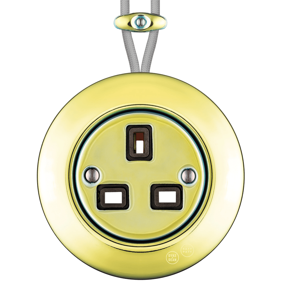 PORCELAIN KATY PATY COLONA ROUND SURFACE MOUNTED UK SOCKET LUCEDO - DYKE & DEAN