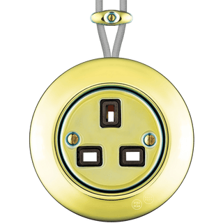 PORCELAIN KATY PATY COLONA ROUND SURFACE MOUNTED UK SOCKET LUCEDO - DYKE & DEAN