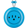 PORCELAIN KATY PATY COLONA ROUND SURFACE MOUNTED USA 15AMP SOCKET AZURE - DYKE & DEAN