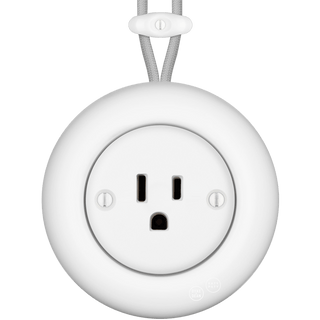 PORCELAIN KATY PATY COLONA ROUND SURFACE MOUNTED USA 15AMP SOCKET MATTE WHITE - DYKE & DEAN