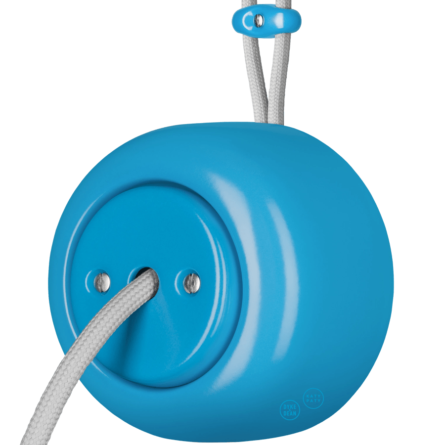 PORCELAIN ROUND SURFACE MOUNTED CABLE GLAND SOCKET AZURE - DYKE & DEAN