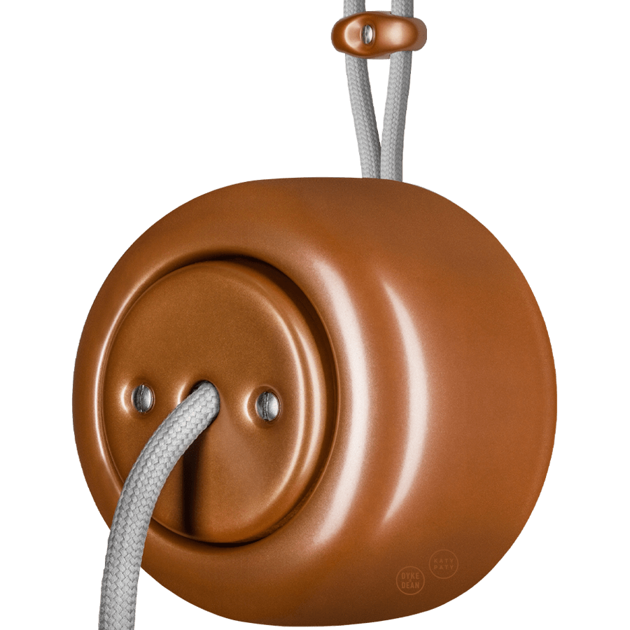 PORCELAIN ROUND SURFACE MOUNTED CABLE GLAND SOCKET COPPER - DYKE & DEAN