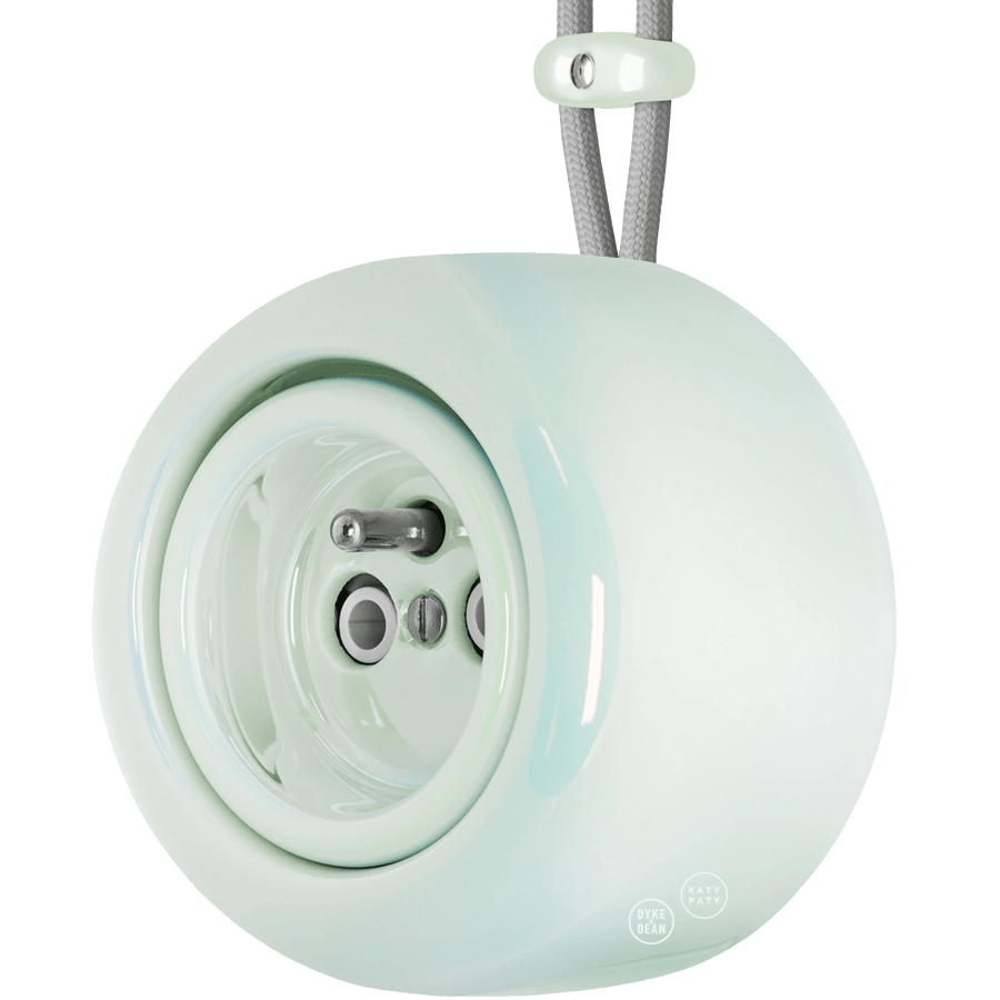 PORCELAIN ROUND SURFACE MOUNTED EURO SOCKET CONCHA - DYKE & DEAN